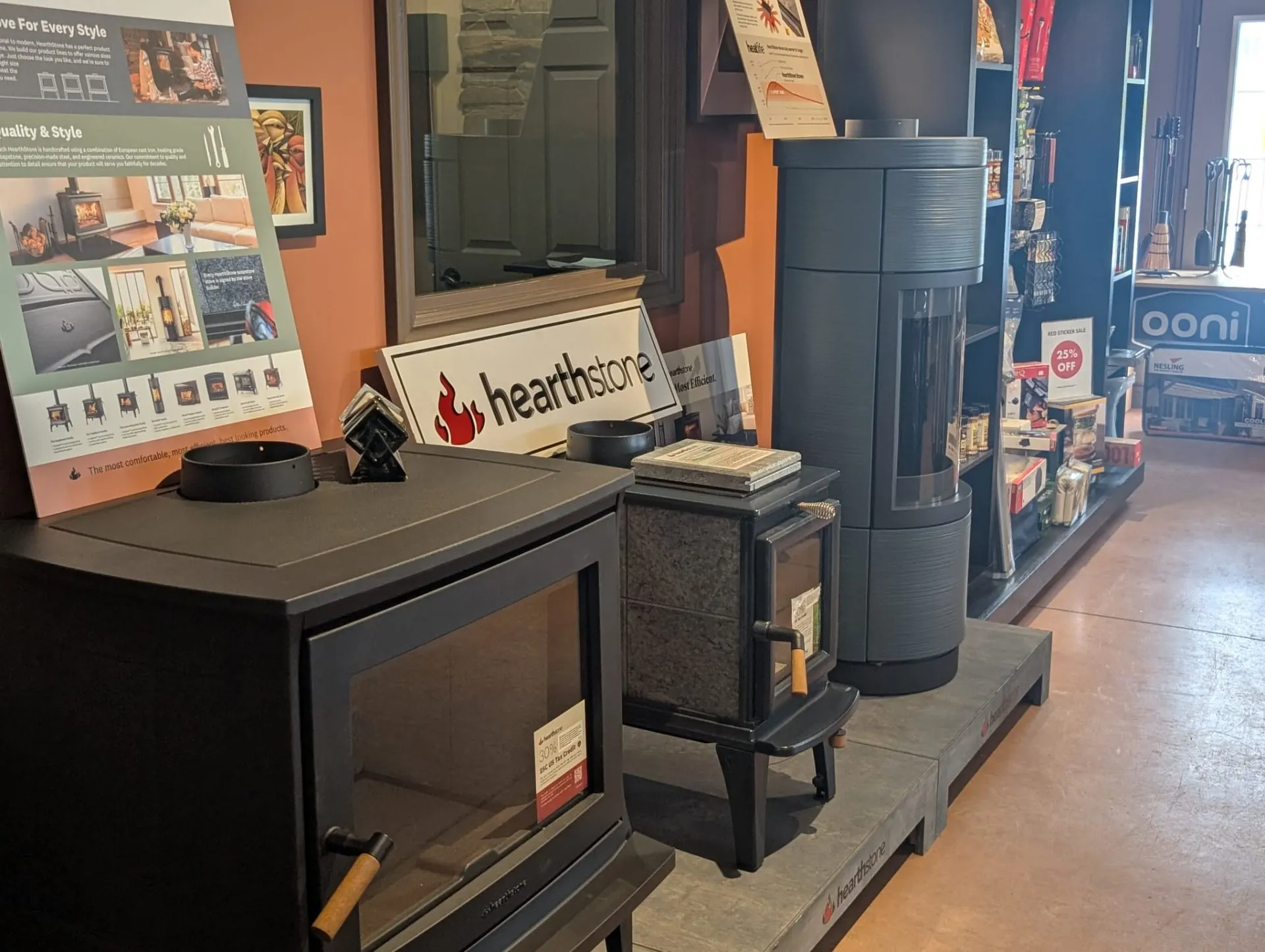 HearthStone soapstone stove display